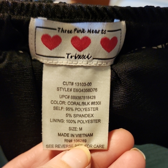 Trixxi Green and Pink Strapless Sundress - Picture 2 of 5